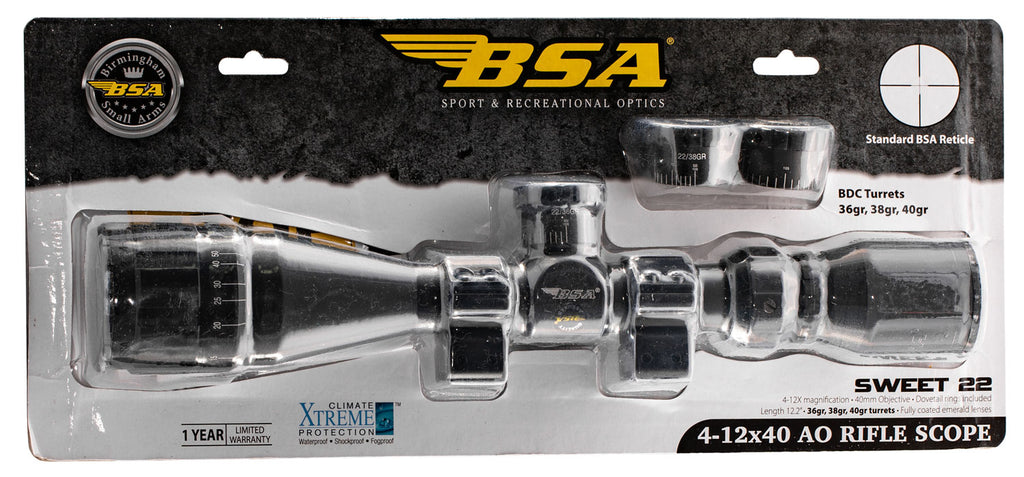 BSA 22-412X40AOWRTB   SWEET22 AO 4-12X40AO DPX