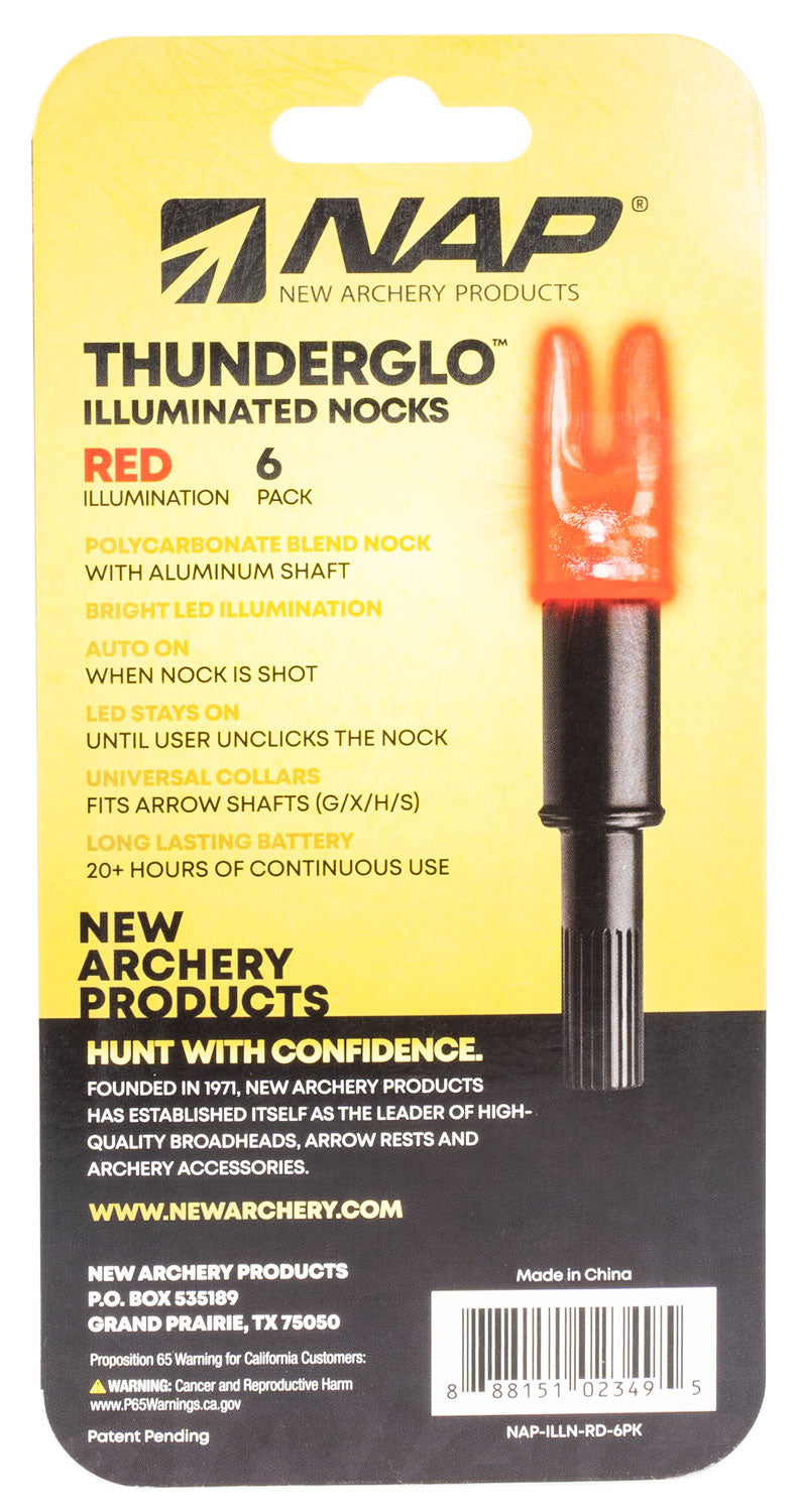 NAP ILLN-RD-6PK      ILLUMINATED NOCK RED   6PK