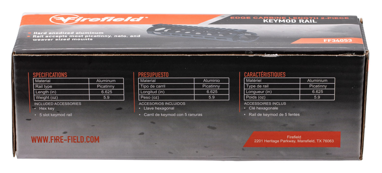 FIREFIELD FF34053   EDGE CARBINE 2-PC KEYMOD RAIL