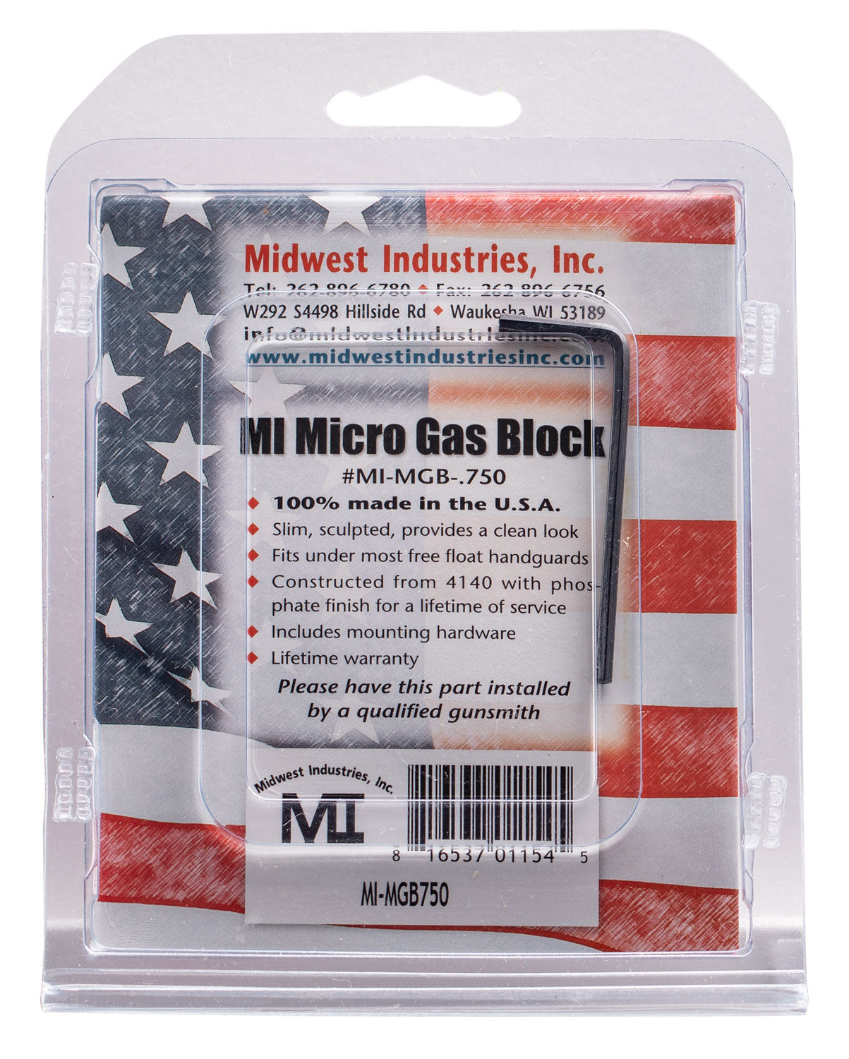 MIDWEST MI-MGB-750      MICRO GAS BLOCK .750
