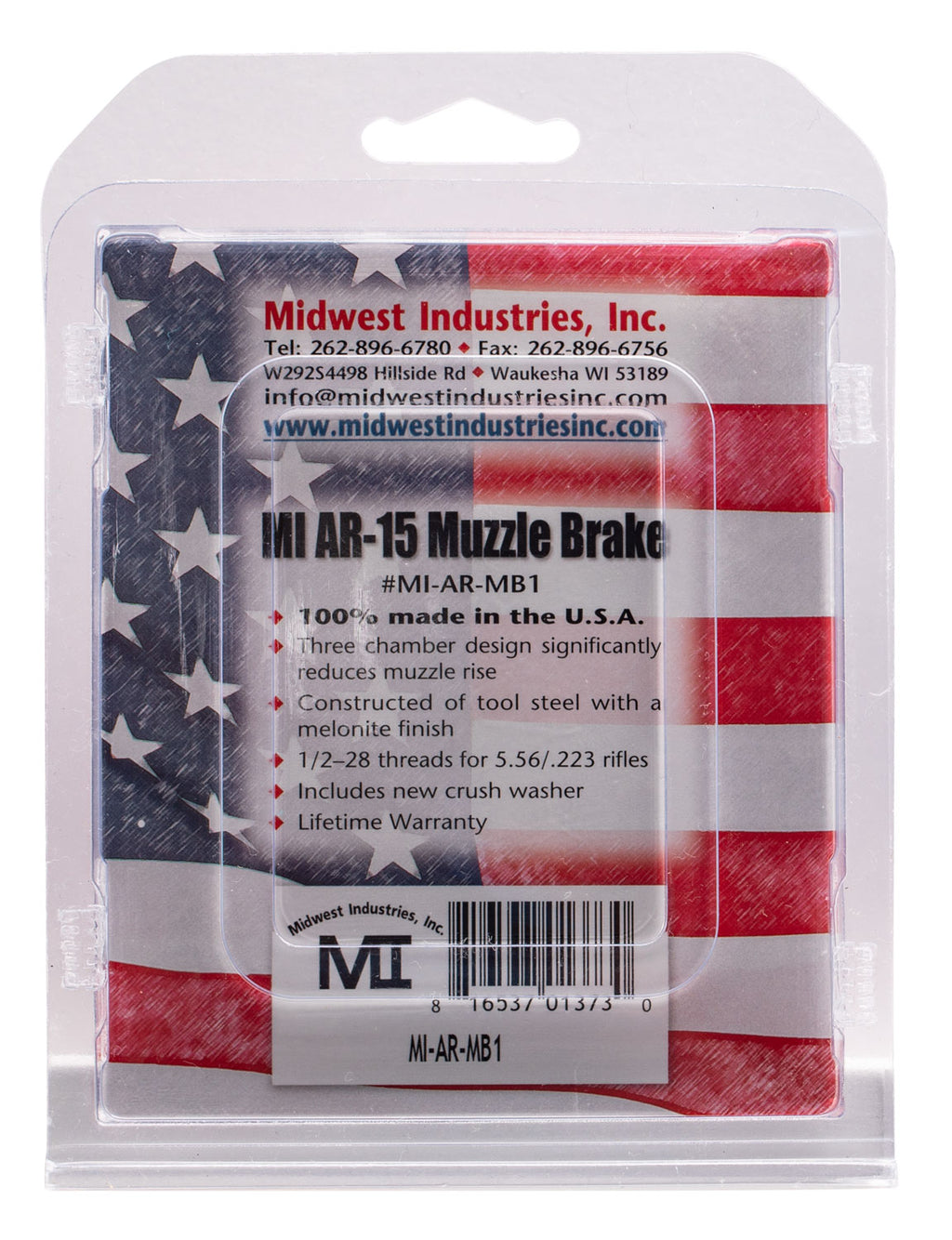 MIDWEST MI-ARMB1        AR MUZZLE BRAKE 5.56