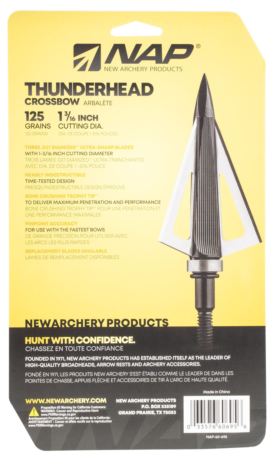 NAP 60-695        THUNDERHEAD 125 CROSSBOW 5PK