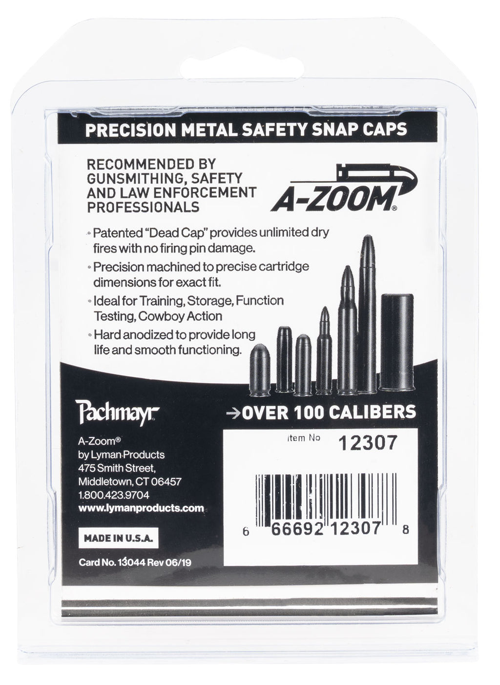 AZOOM 12307      SNAP CAP  6.5 PRC             2PK