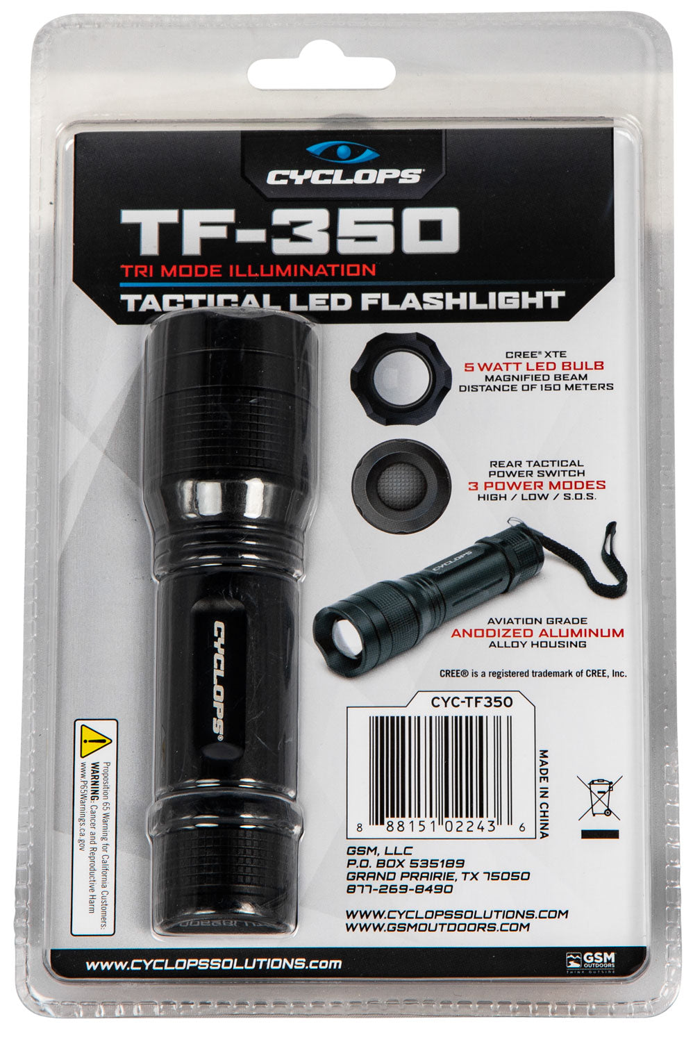 CYCLP CYCTF350         TACTICAL LGHT 350LUM