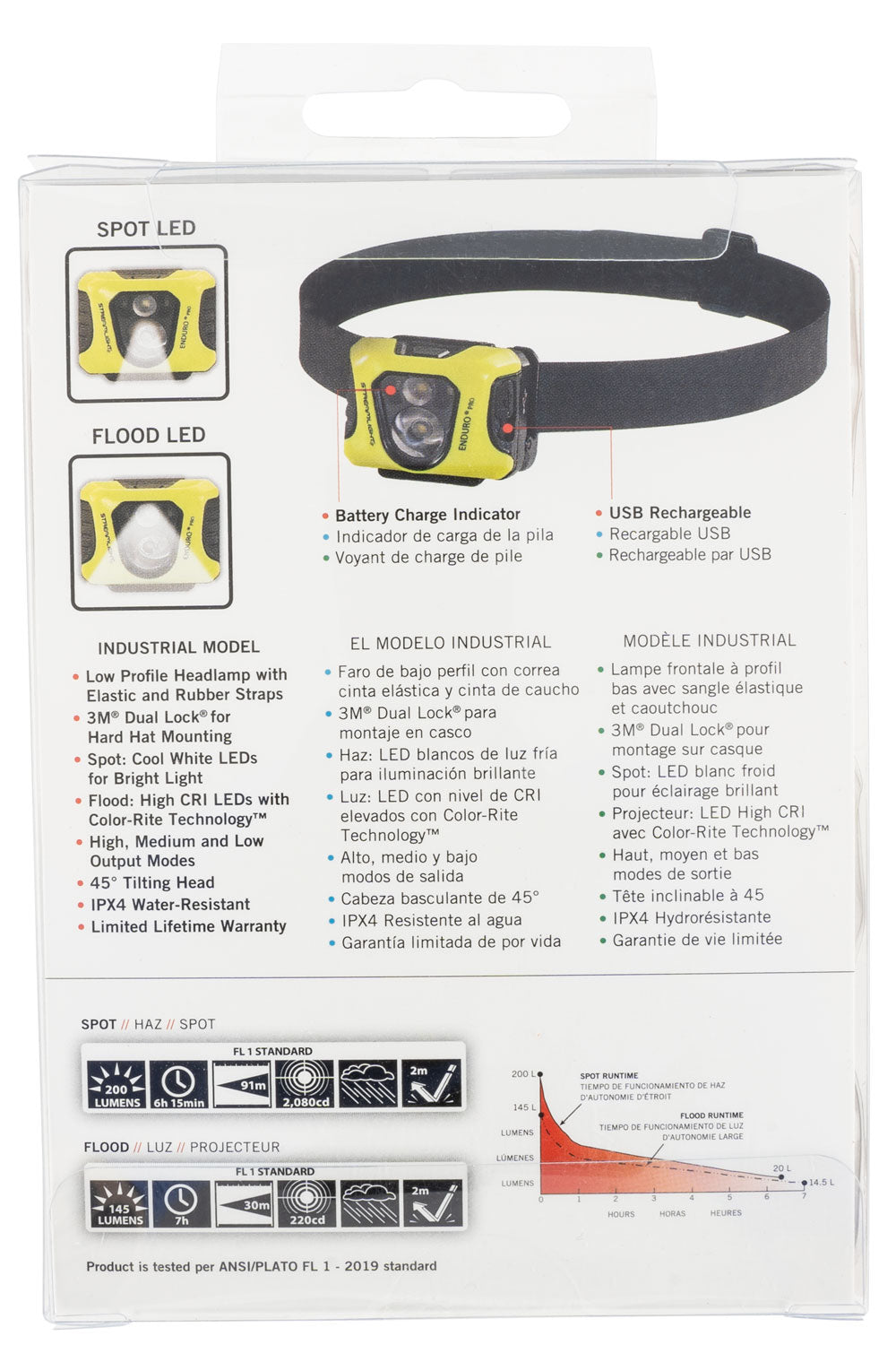 STL 61436  ENDURO PRO USB HEADLAMP DUAL LOCK YLLW