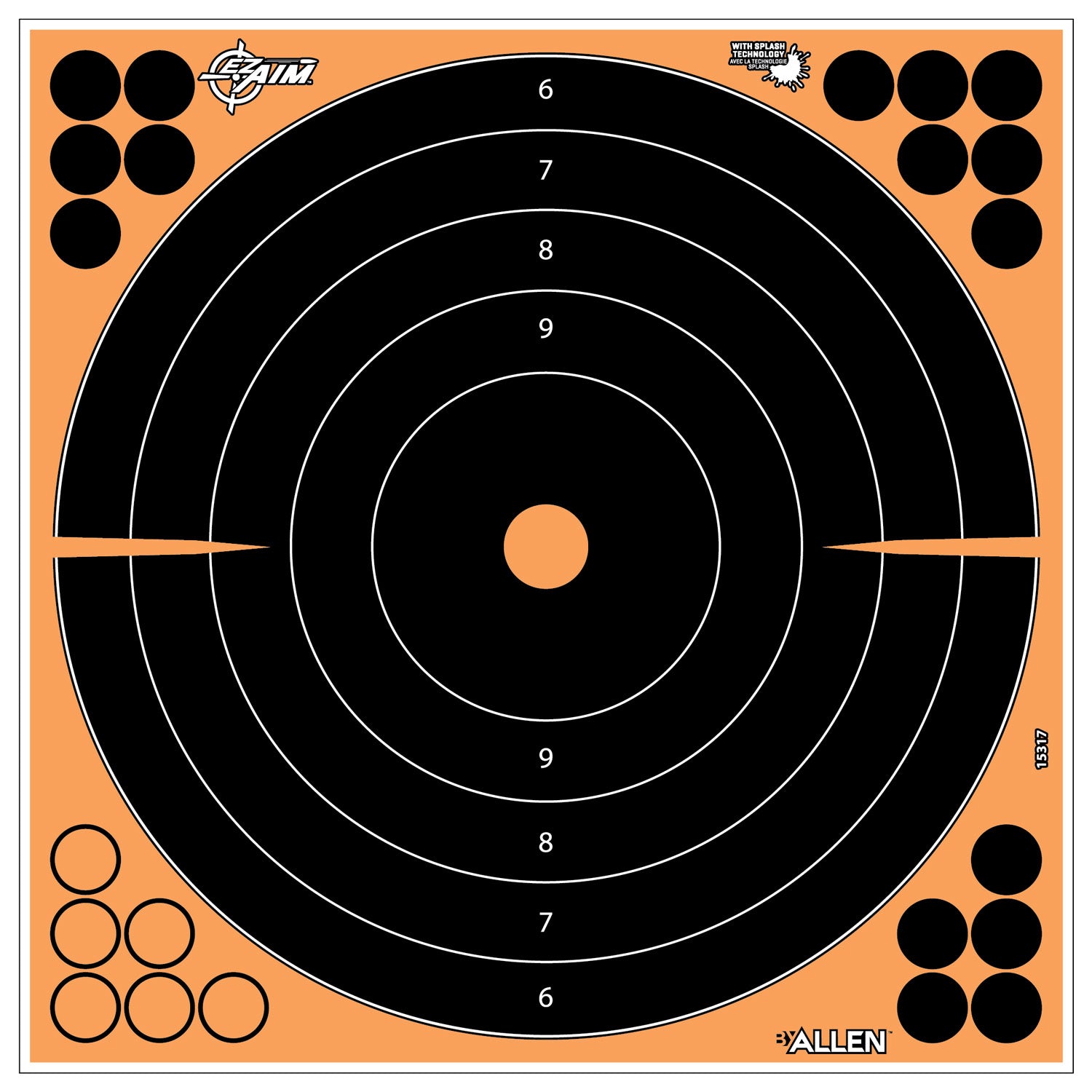 ALLEN 15317    EZAIM ADHSVE SPLSH 12" BULLSEYE 5PK