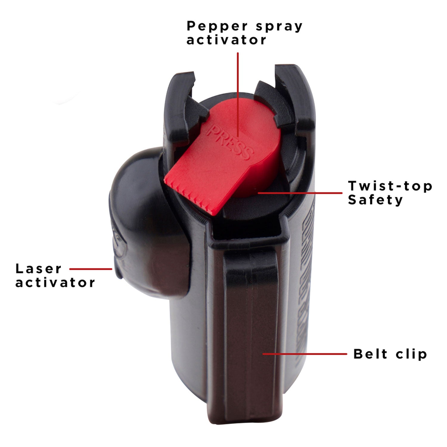 GDOG PS-GDAF-BK     ACCUFIRE PEPPER SPRY W/LSR BLK