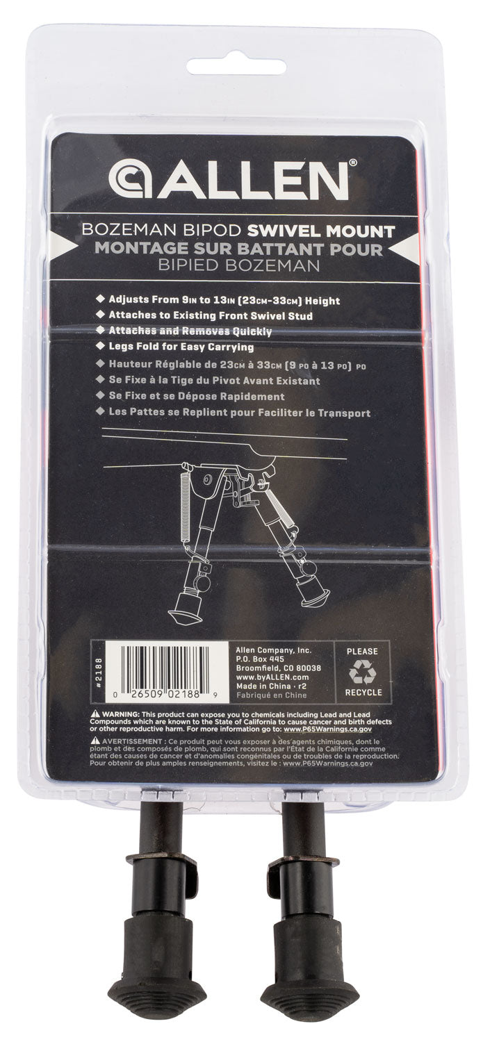 ALLEN 2188   SLING SWIVEL MOUNT BIPOD  9-13IN