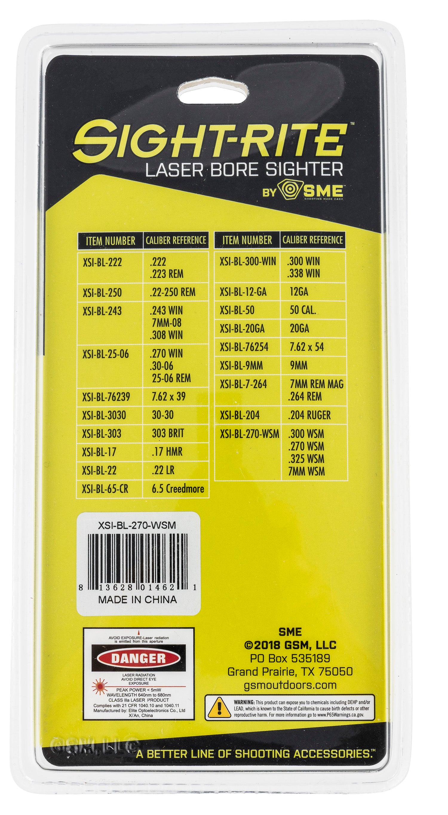 SME XSI-BL-270-WSM     SIGHTRITE LSR BRE SGHT 270