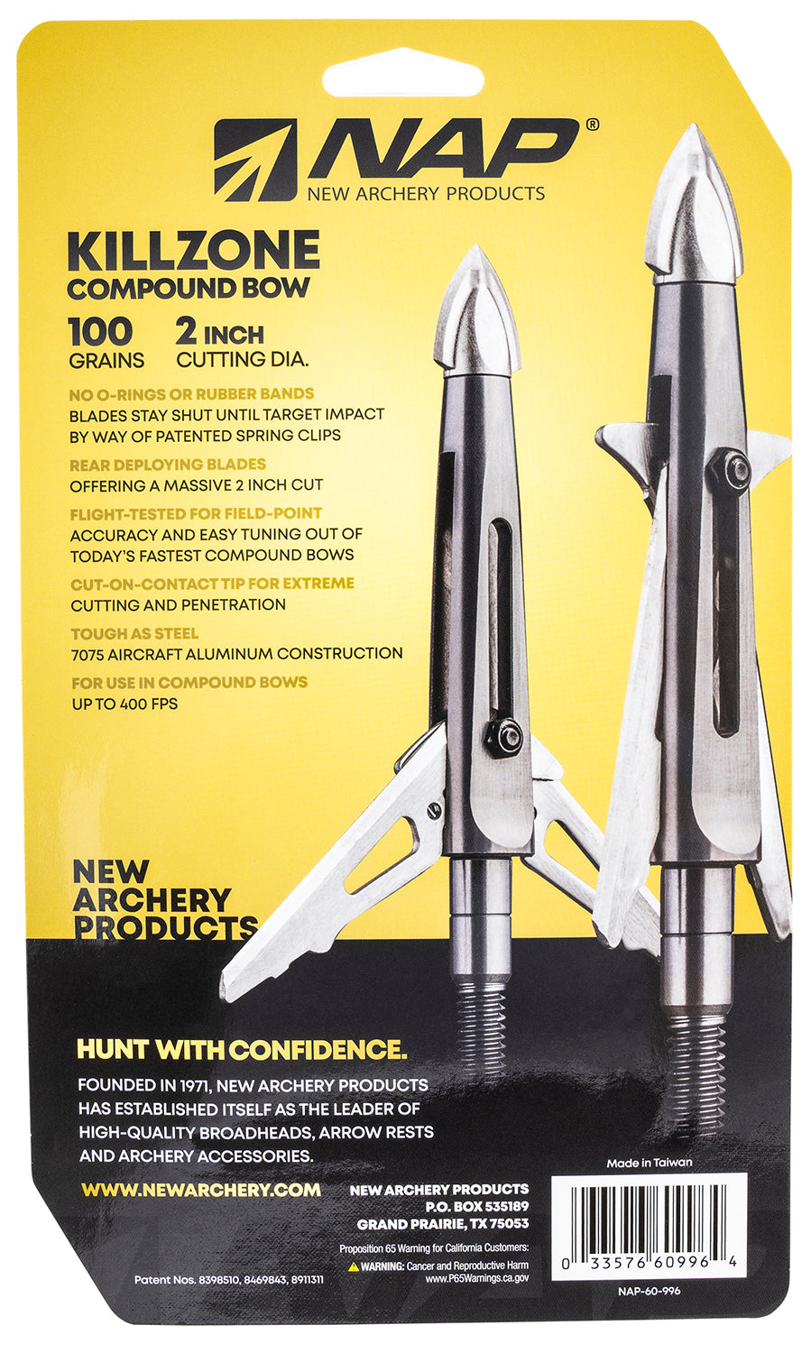 NAP NAP-60-996    KILLZONE 100 2 CUT ON CONTCT 3PK