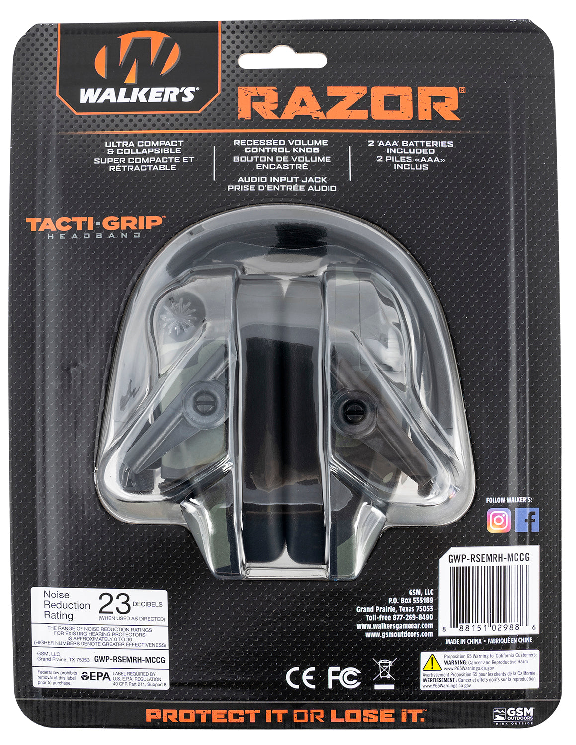 WLKR GWP-RSEMRH-MCCG   RAZR MUFF TACTI-GRIP GRYCAM