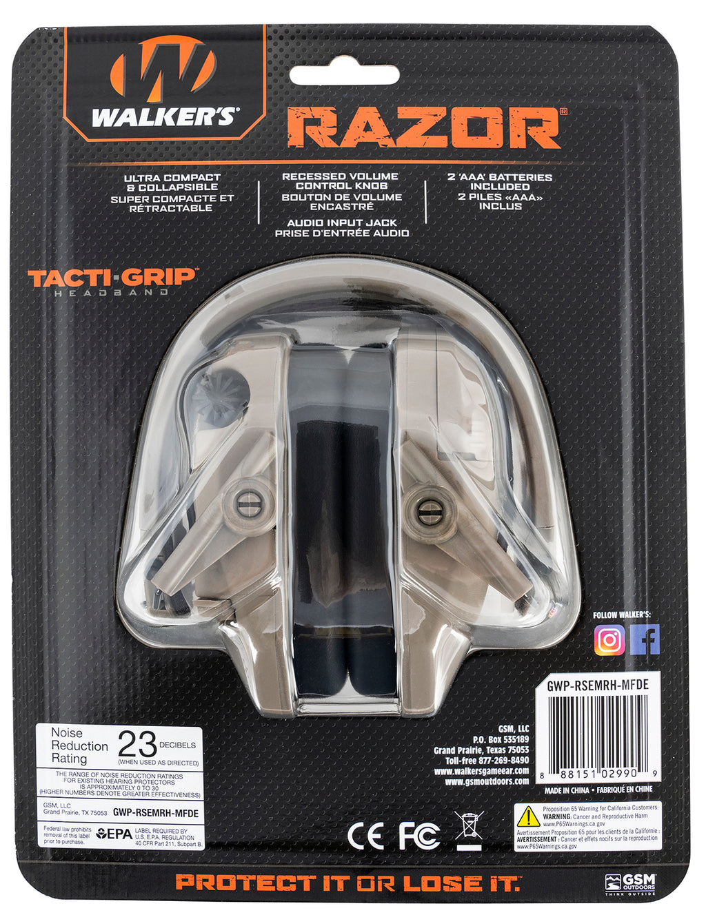 WLKR GWP-RSEMRH-MFDE   RAZR MUFF TACT-GRIP MGA FDE