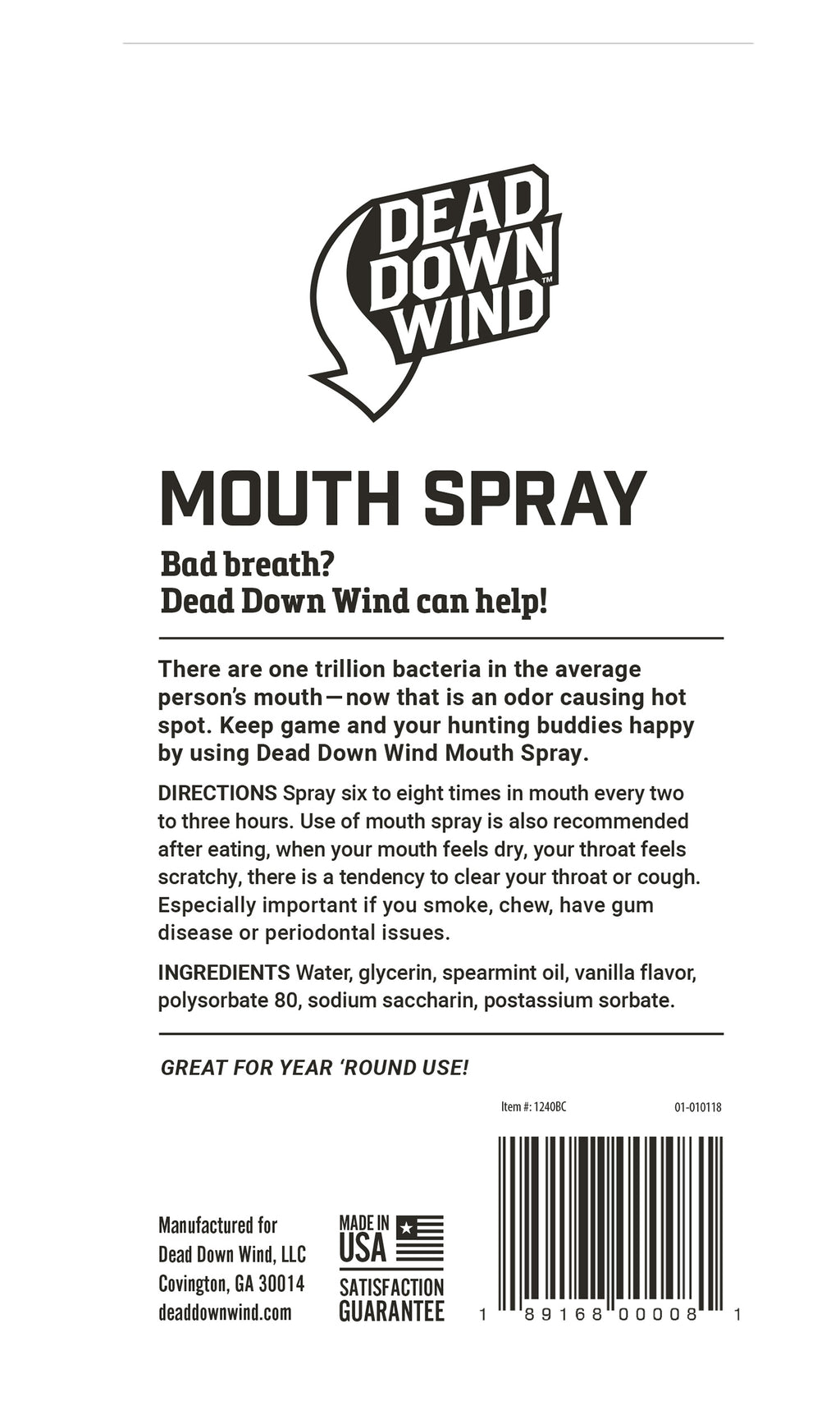 DDW 1240BC     MOUTH SPRAY