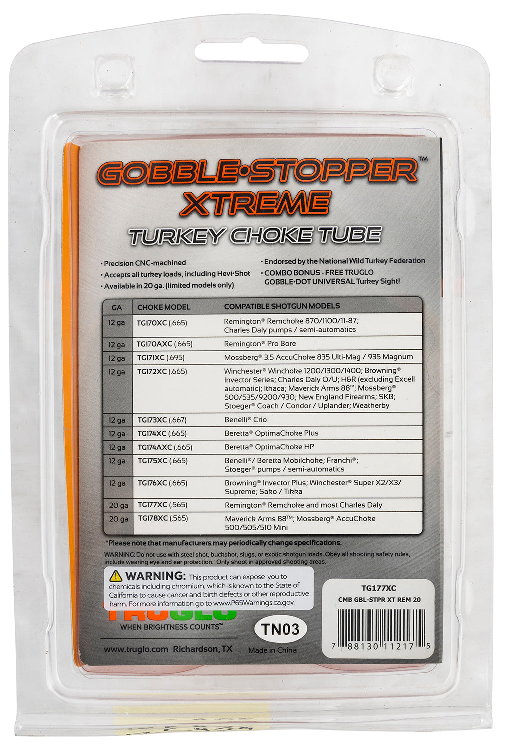 TRU TG-TG177XC   CMB GBL-STPR XT REM 20