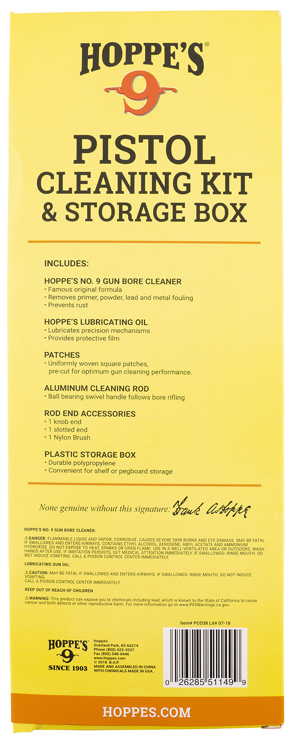 HOP PCO38      CLEANING KIT 38/9MM             BOX