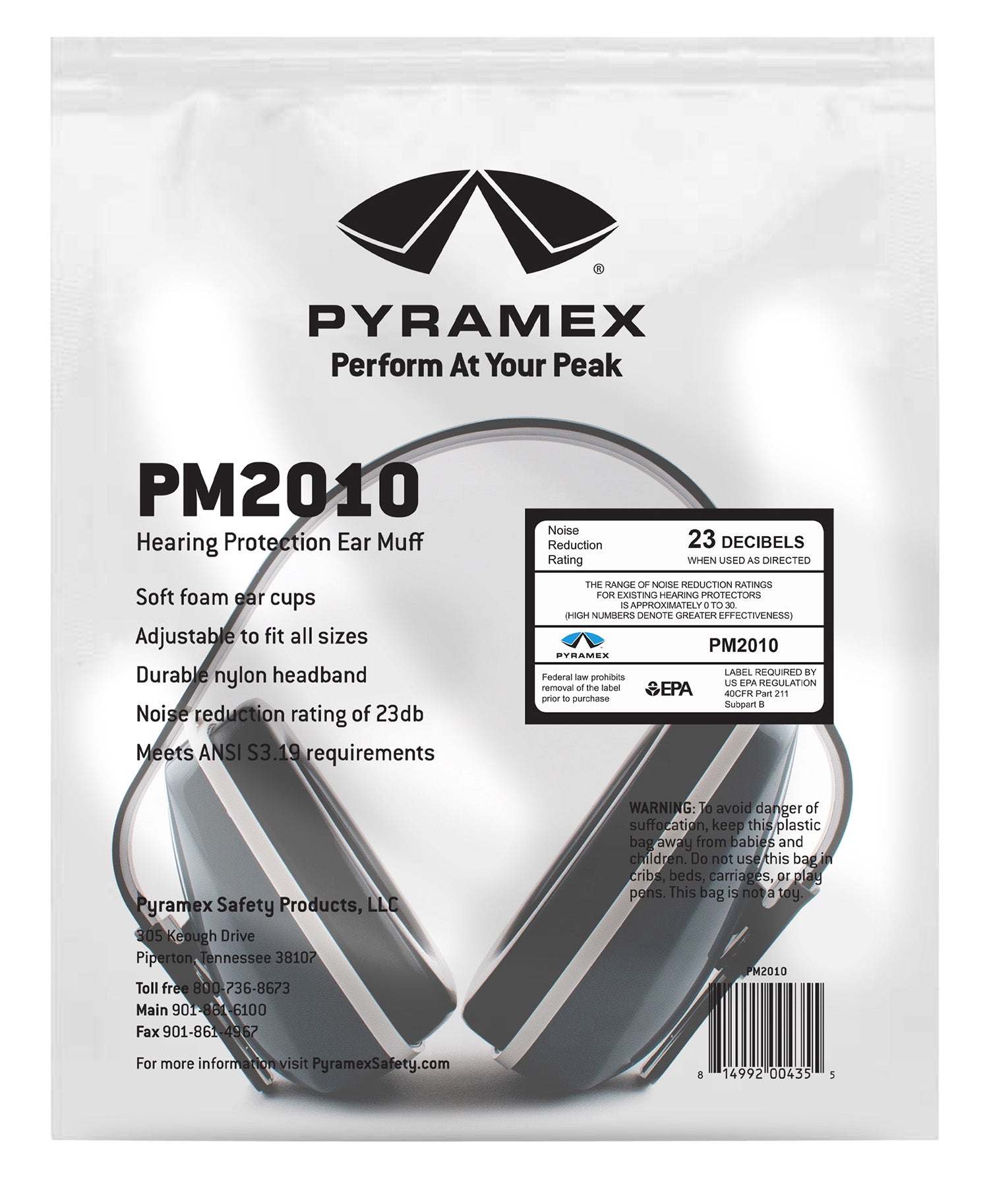PYRA PM2010      MUFFS NRR22 GRAY