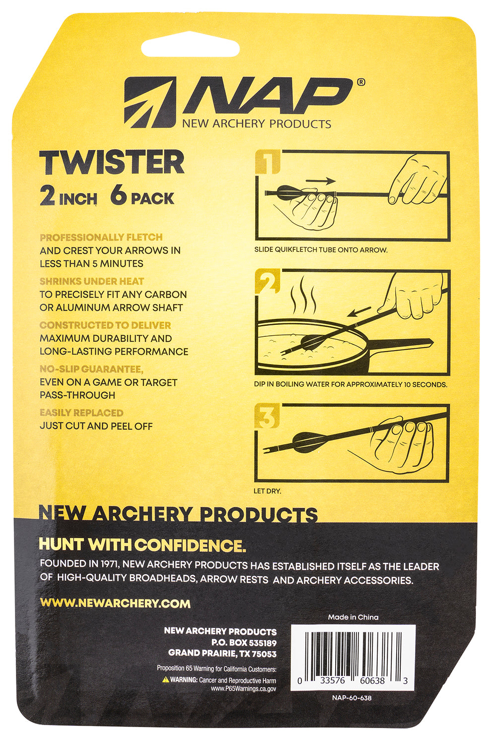 NAP NAP-60-638    QUIKFLETCH 2 TWISTER W G G  6 PK