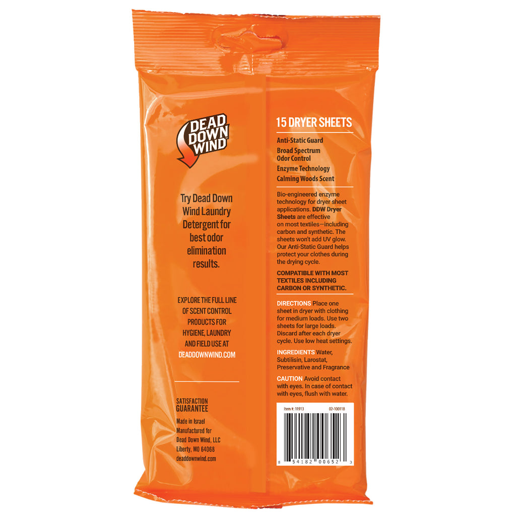 DDW 11913      DRYER SHEETS NATURAL WOODS