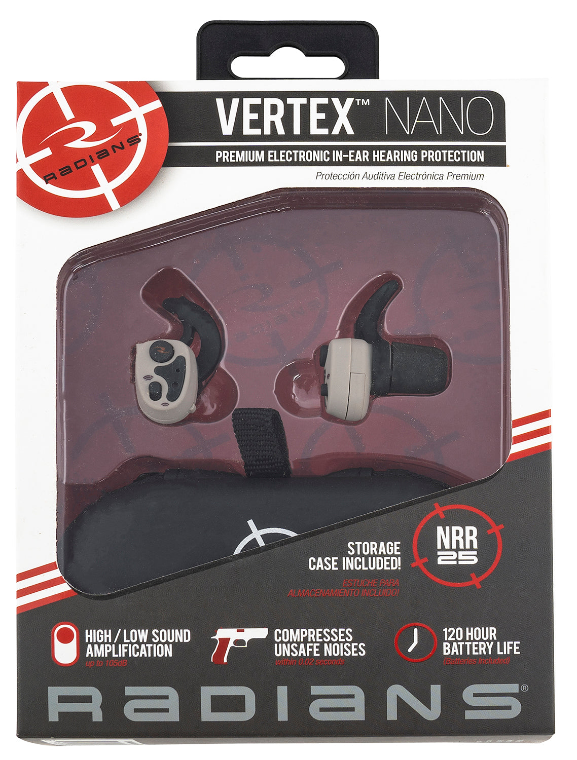 RAD VX-NANO40   VERTEX NANO ELEC BUDS TAN