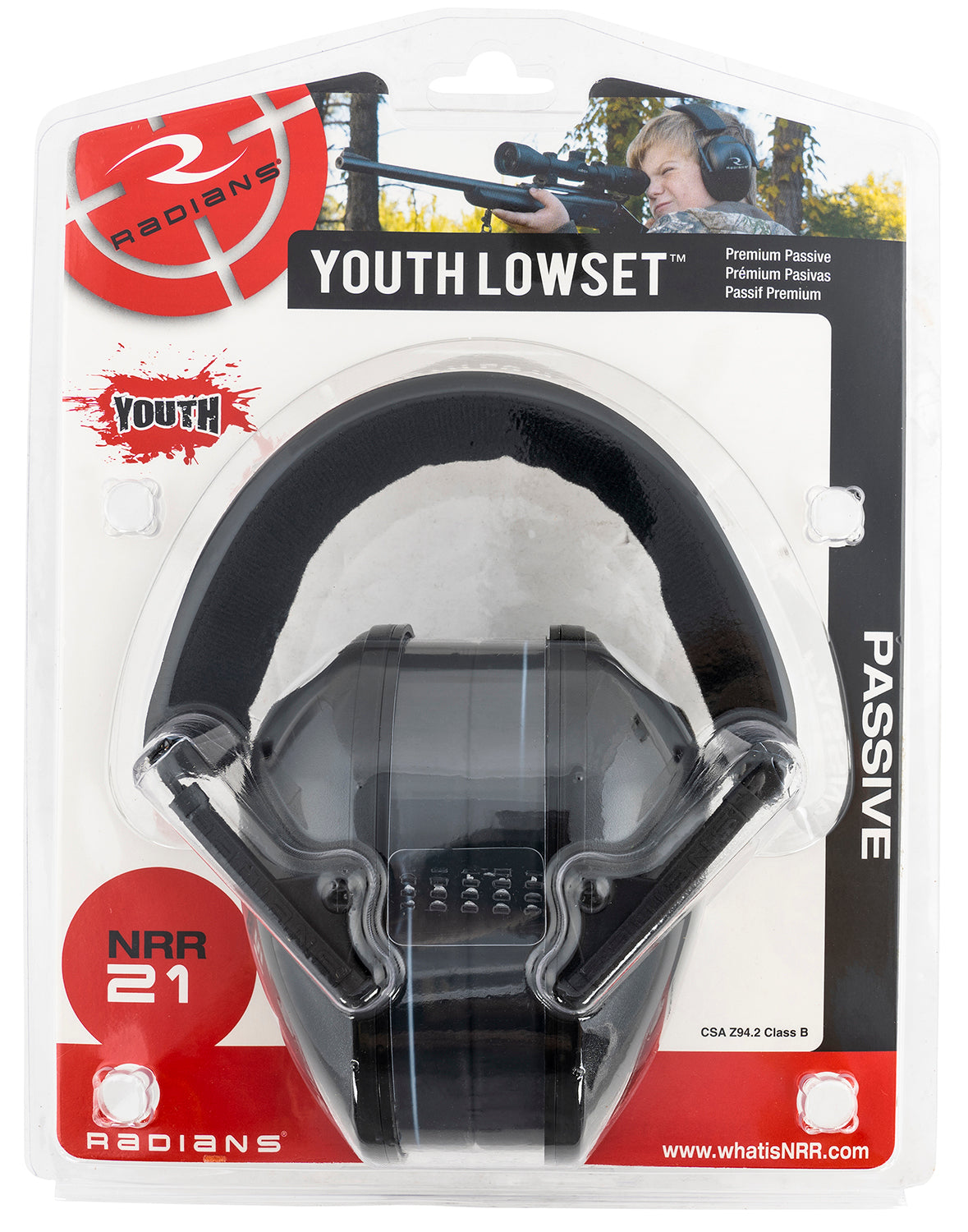 RAD LSY0110CS   YOUTH LOWSET EARMUFF BLK