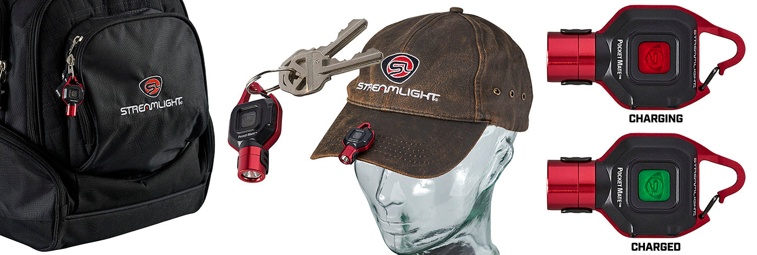 STL 73301  POCKET MATE LIGHT W/USB CHARGE     RED