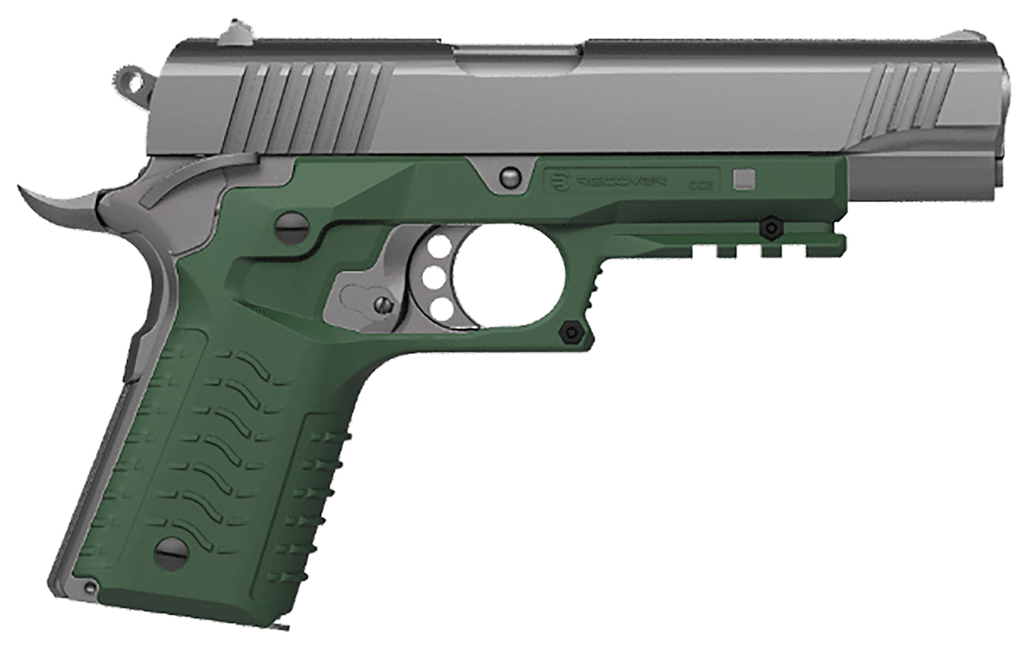 REC CC3H-03      1911 GRIP AND RAIL SYSTEM OLIVE