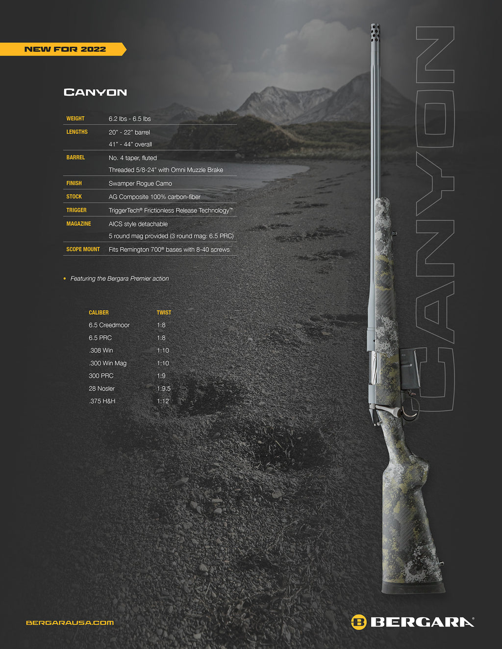 BERGARA BPR2665CM     CANYON 6.5CM     20  3R CAMO
