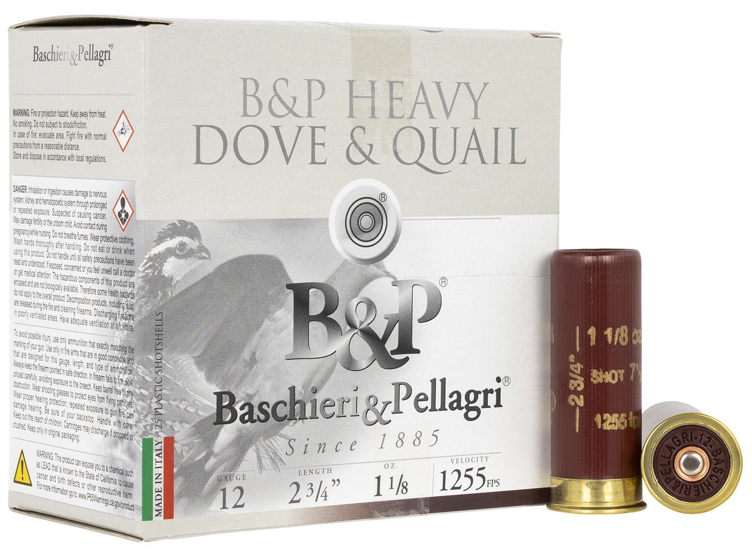 B&amp;P 12B18D75  DOVE&amp;QUAIL 12 2-3/4"1-1/8 7.5 25/10