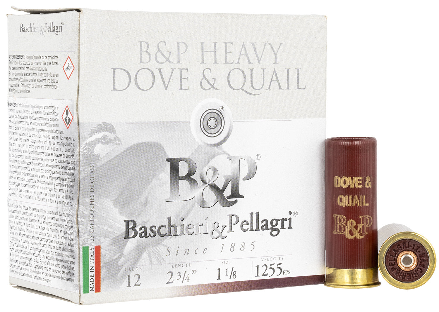B&amp;P 12B18D8   DOVE&amp;QUAIL 12 2-3/4" 1-1/8   8 25/10