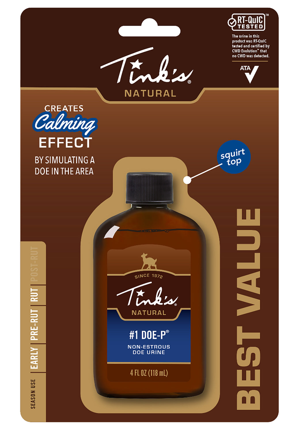 TINKS W6216    #1 DOE-P NON-ESTROUS PLASTIC
