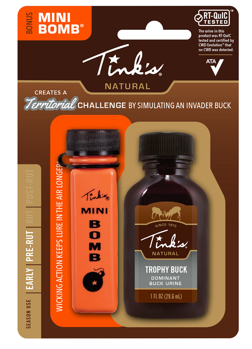 TINKS W6197    TROPHY BUCK SQUEEZE W/MINI-BOMB