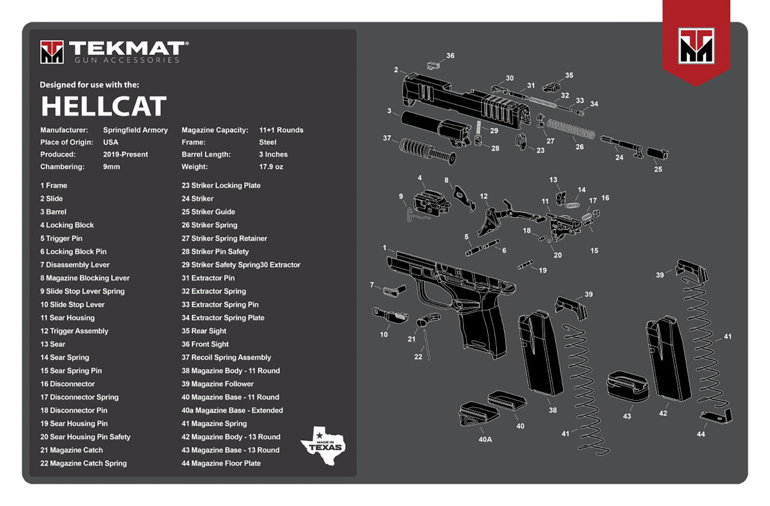 TEKMAT TEKR17HELLCAT       SPG HELLCAT MAT
