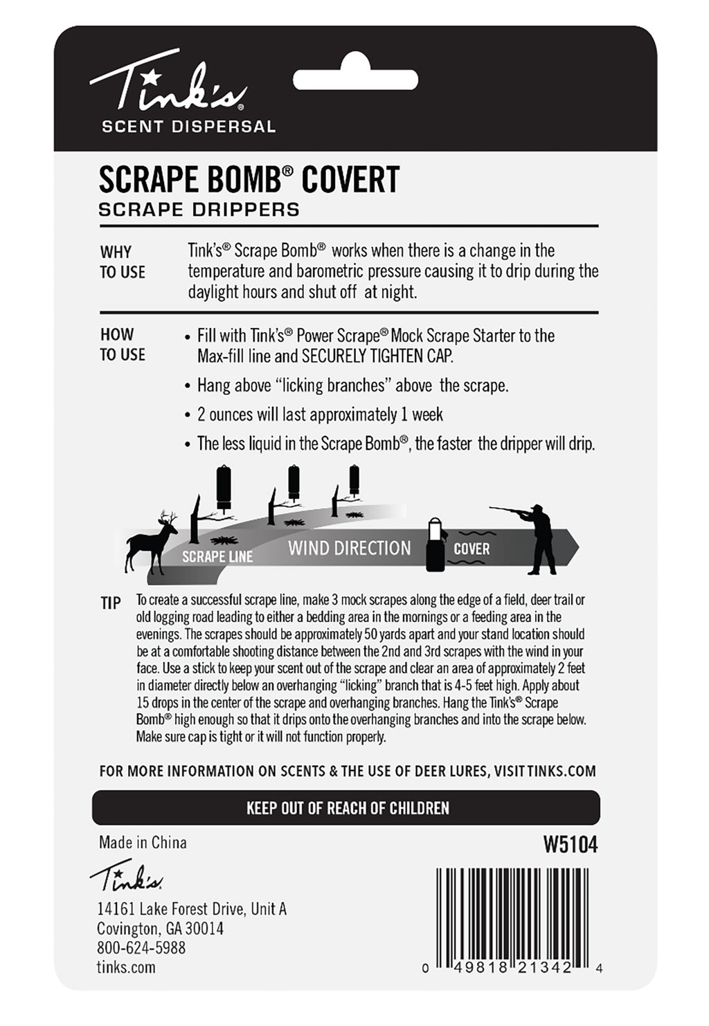 TINKS W5104    COVERT SCRAPE BOMB SCRAPE DRIPPERS