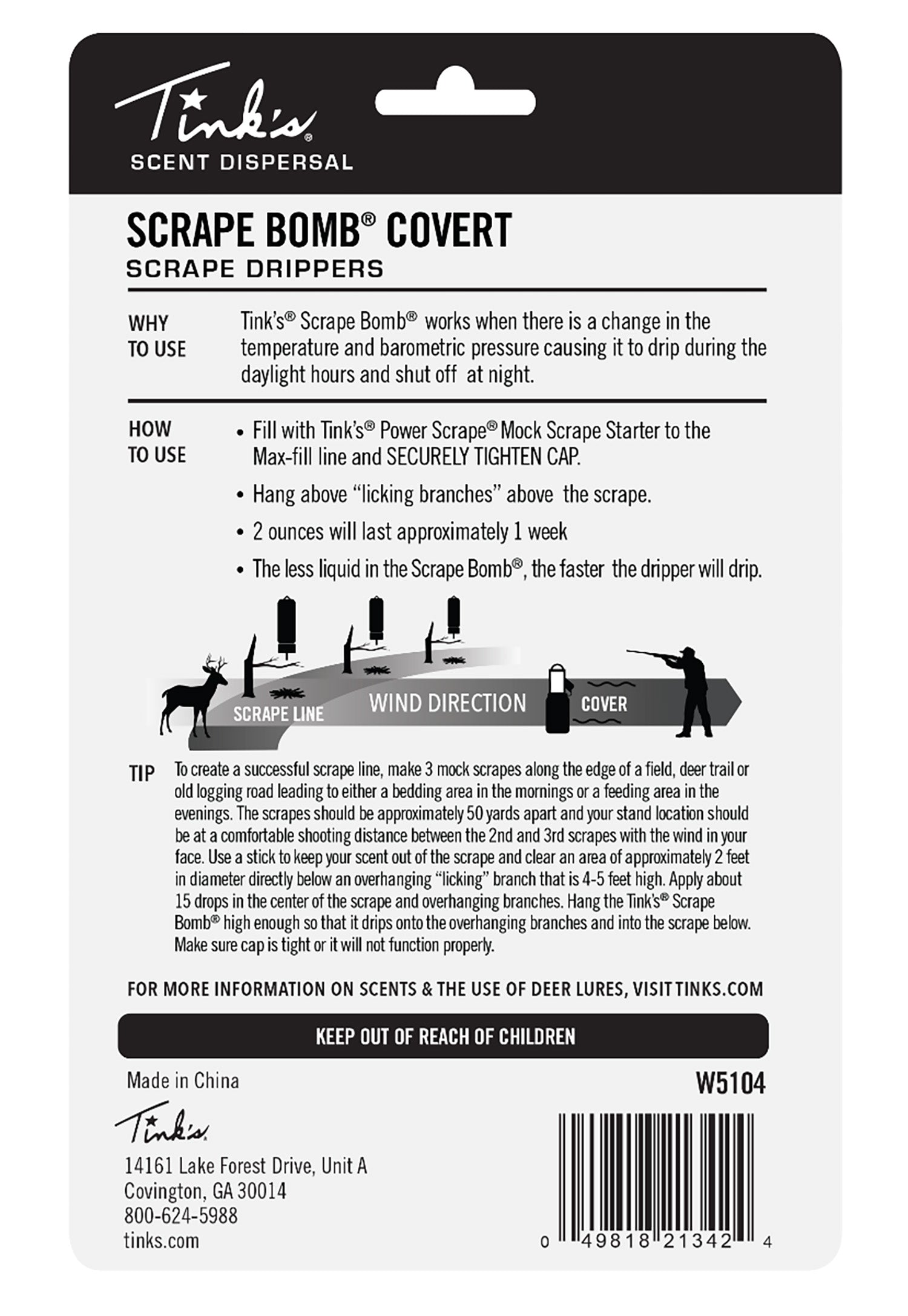 TINKS W5104    COVERT SCRAPE BOMB SCRAPE DRIPPERS