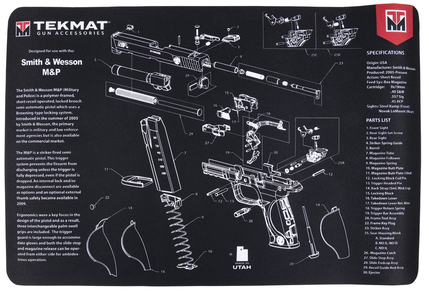 TEKMAT TEKR17SWMP          S&amp;W M&amp;P  GN  MAT