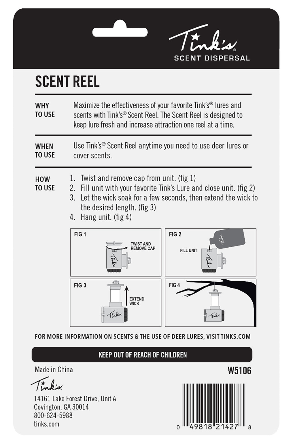 TINKS W5106    SCENT REEL RETRACTABLE SCENT WICK