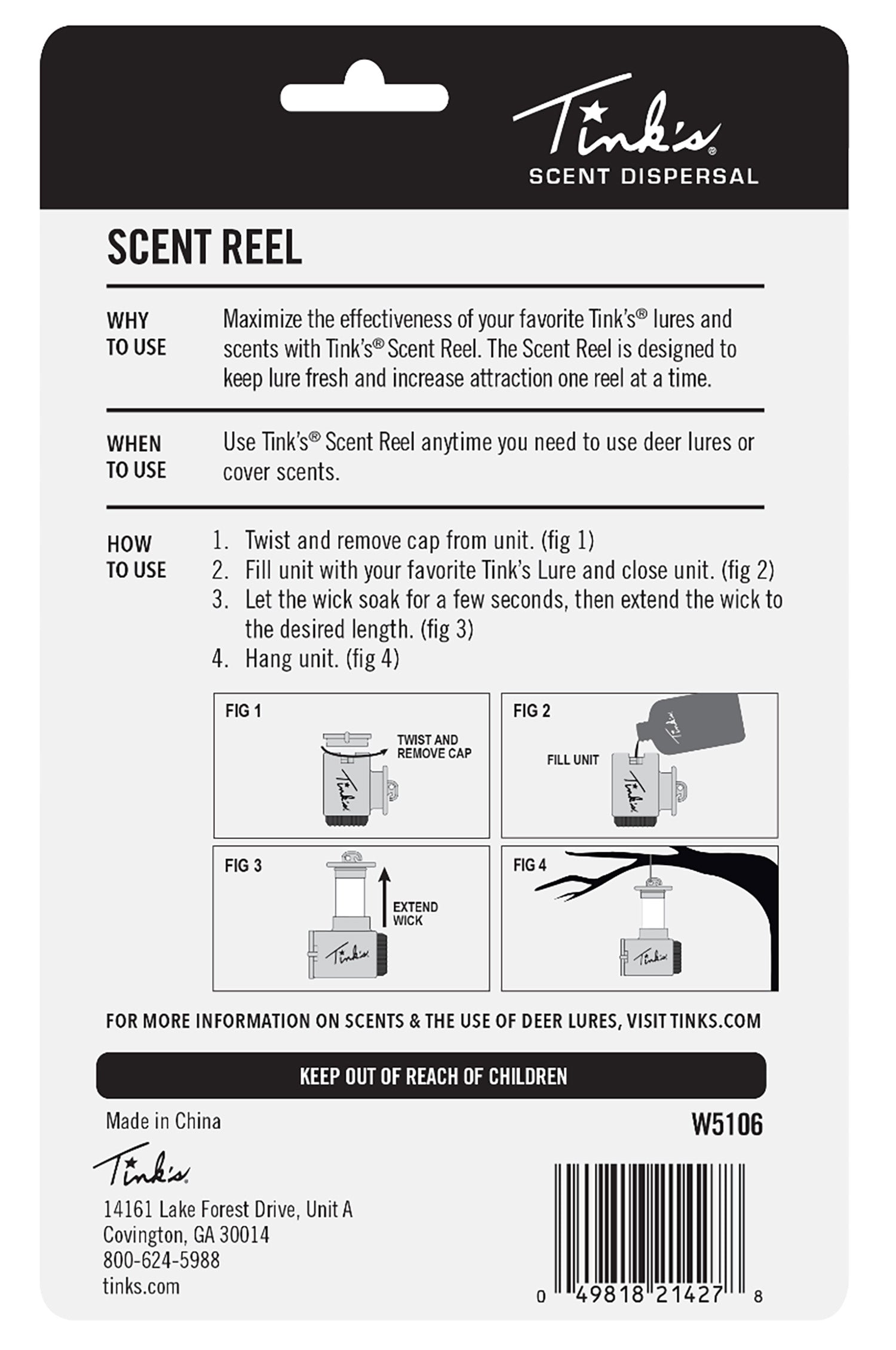 TINKS W5106    SCENT REEL RETRACTABLE SCENT WICK