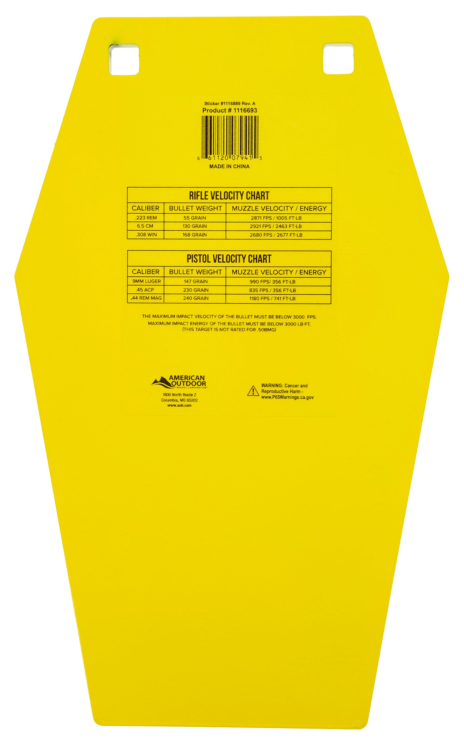 CALD 1116693   AR500 10" CFFN CP4