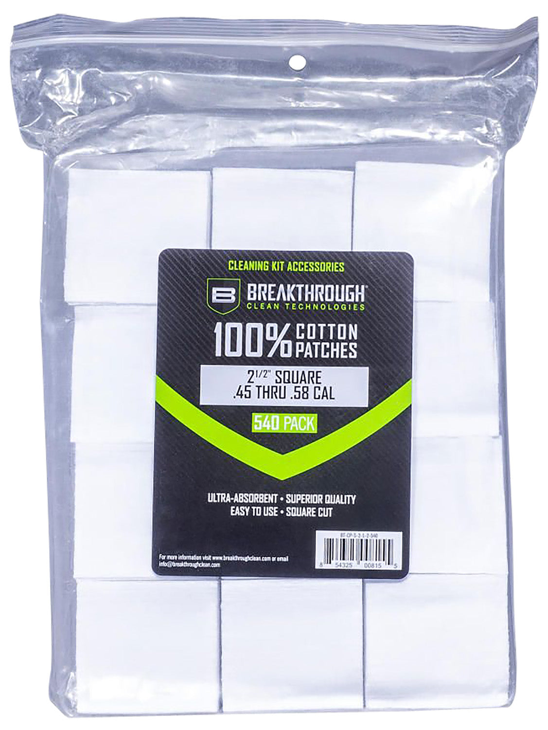 BRKTRHU BT-CP-S-2-1/2-540 SQ PTCHS 45/54    540PCS