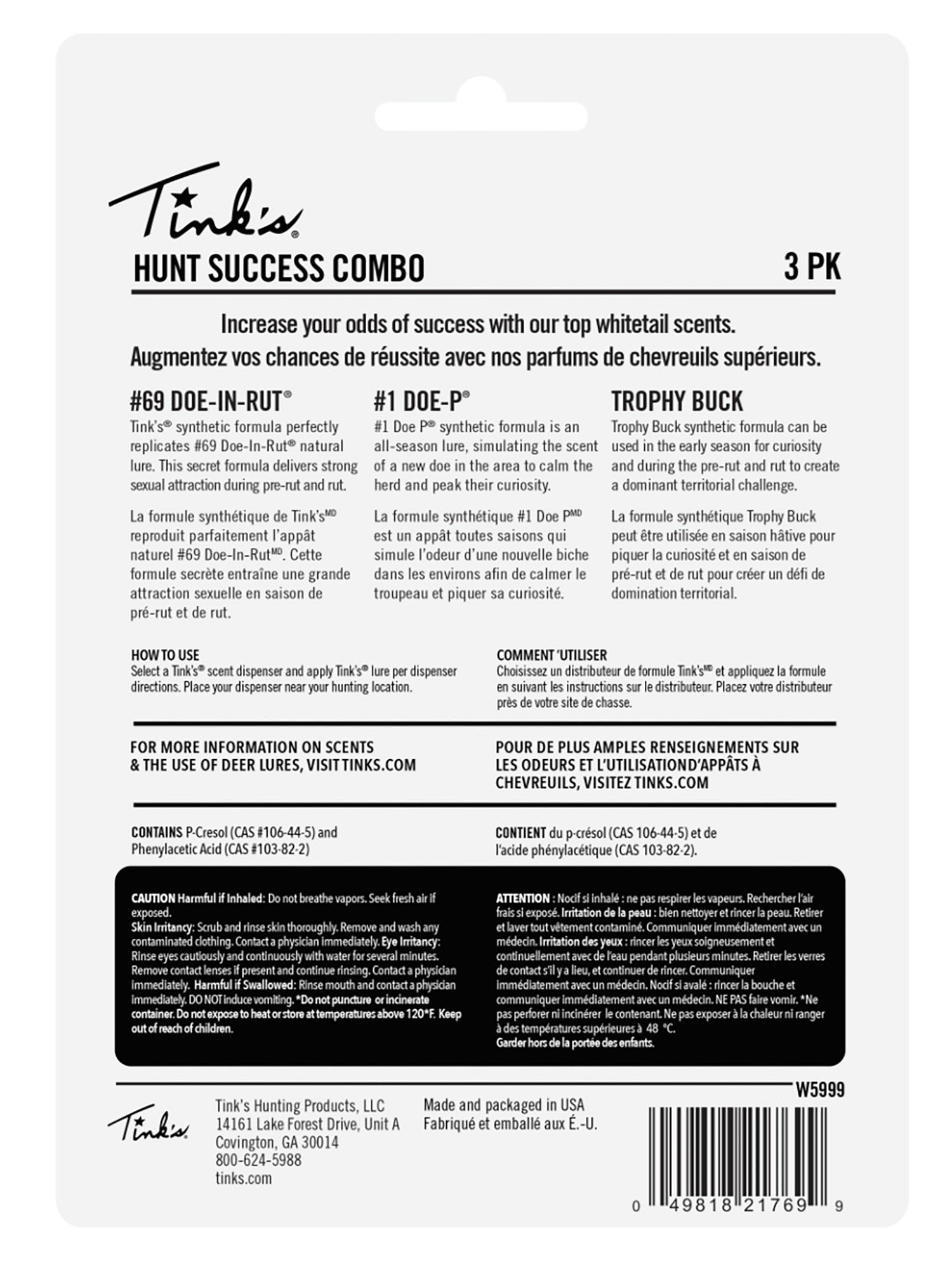 TINKS W5999    HUNT SUCCESS KIT SYNTHETIC 1 OZ