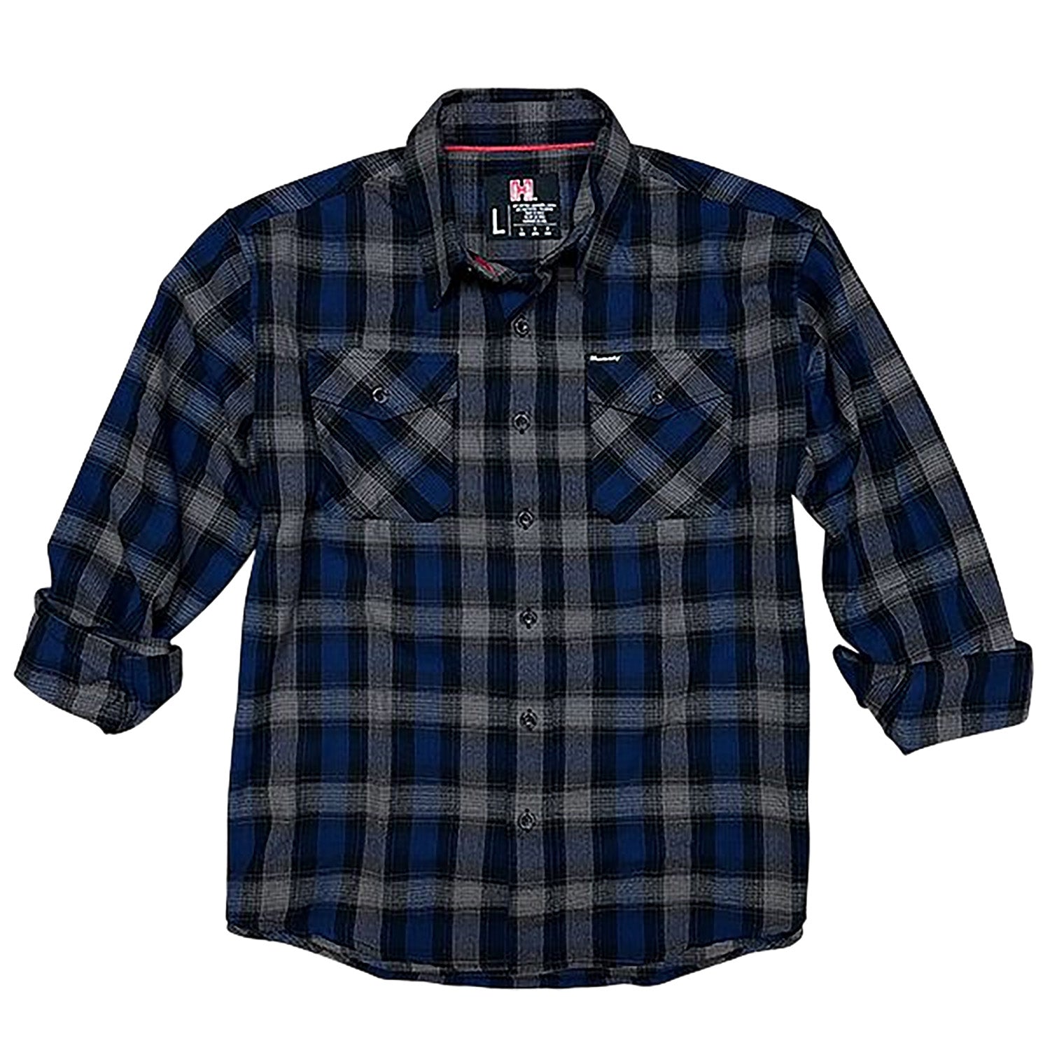 HDESIGN 32203  HORNADY L/S FLANNEL        LG NAVY