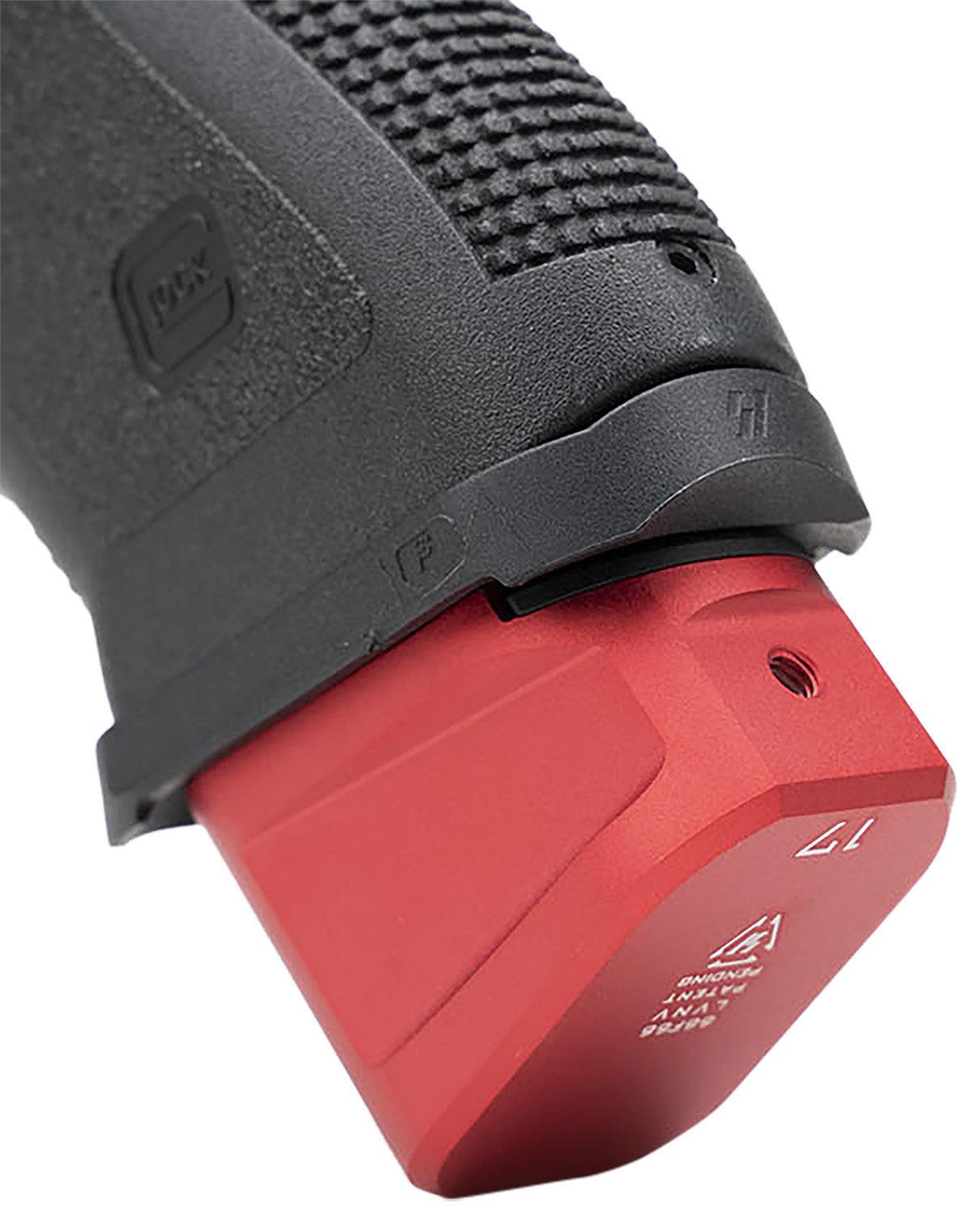 SI EMP-AL-G17-RED   ALUM EXT MAG PLATE G17 G22 RED