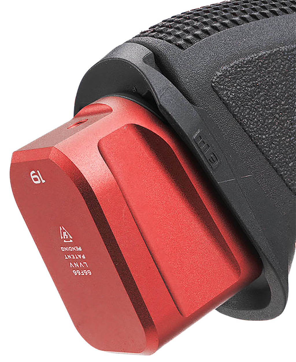 SI EMP-AL-G19-RED   ALUM EXT MAG PLATE G19     RED
