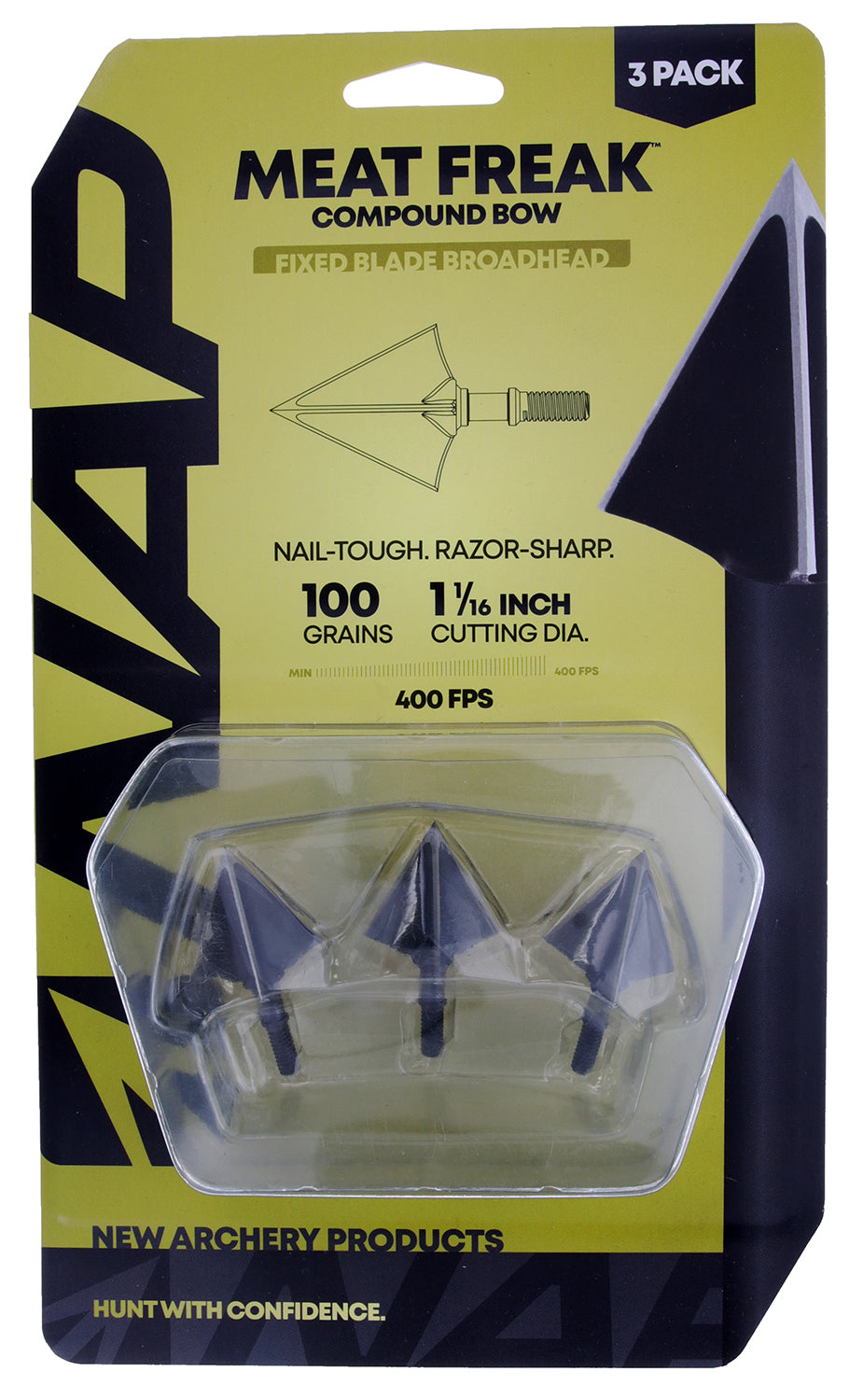 NAP NAP-60-MEATF3100 BROADHEAD MEAT FREAK