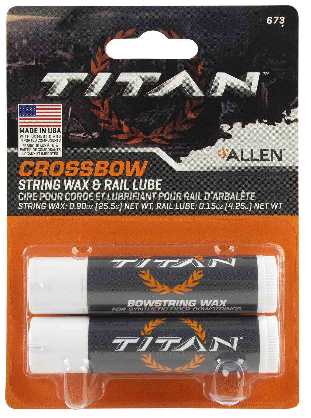 ALLEN 673    CROSSBOW STRING WAX/RAIL LUBE COMBO
