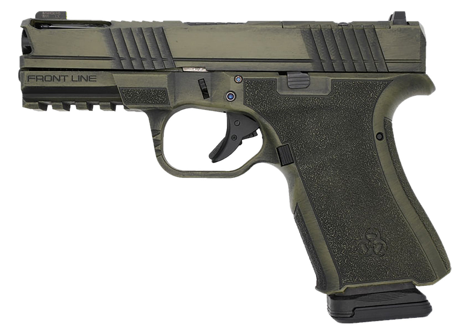 BRO FLP-9MM-BGB       FRONTLINE+ 9 4" BAZ/BW  15+1