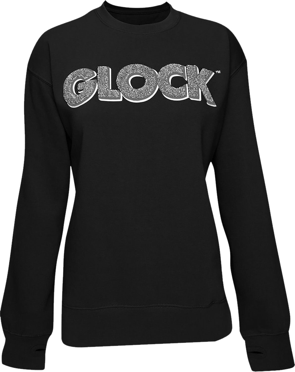 GLK AP96256 LADIES CREWNECK RAGLAN FLEECE(BLK)   M