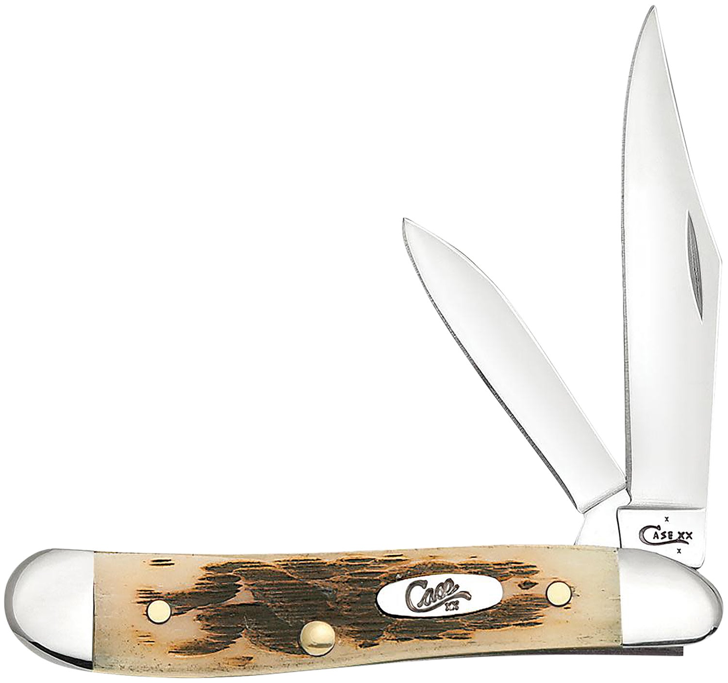 CASE 00045 AMBER BONE PEACH SEED JIG PEANUT