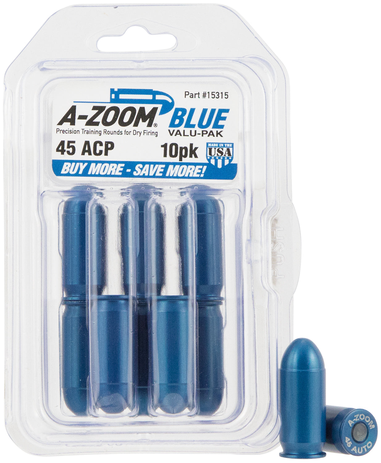 AZOOM 15315      BLUE SNAP CAPS 45ACP         10PK
