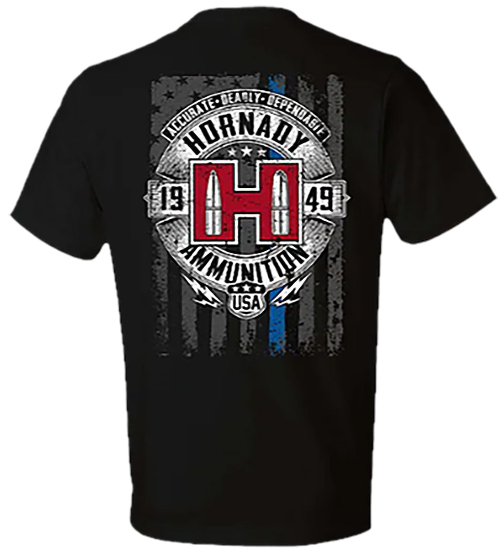 HDESIGN 30764  HORNADY POW BLU LIN TSHIRT XL BLK